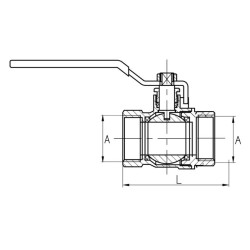 Zawór kulowy wzmocniony HISZPAN niebieska rączka KUREK - 1/2" - 3/4" - 1" - 5/4" - 6/4" - 2"