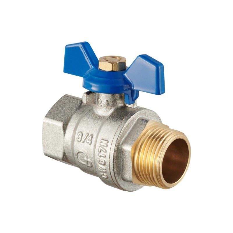 Zawór kulowy WZ  HISZPAN z dławikiem WZ z motylkiem -DIAMOND - KUREK  1/2" - 1"