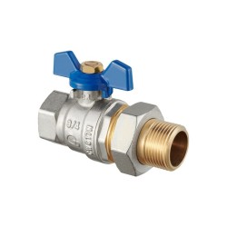 Zawór kulowy ze śrubunkiem niebieski HISZPAN - 1/2" - 3/4" - 1" - 5/4"