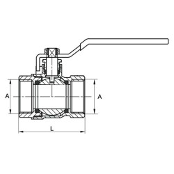 ZAWÓR KULOWY WW - W/W DIAMOND Z DŁAWICĄ I RĄCZKĄ - KUREK - 1/2" - 3/4"- 1" -5/4" - 6/4" - 2,5" - 3" - 4"