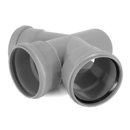 Czwórnik kanalizacyjny fi 110 x 110 x 110 67°  stopni szary