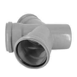 Czwórnik kanalizacyjny fi 110 x 110 x 110 67°  stopni szary