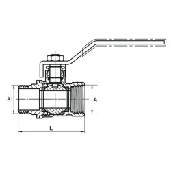 Zawór kulowy WZ - W/Z DIAMOND z rączką - Kurek 1/2" - 3/4" - 1"
