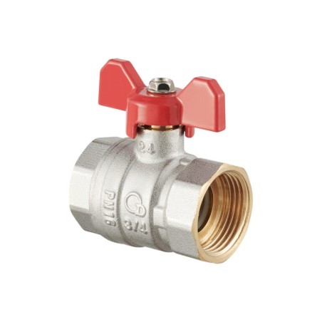 Zawór kulowy z motylkiem  WW - W/W DIAMOND - KUREK - 1/2" - 3/4" - 1"