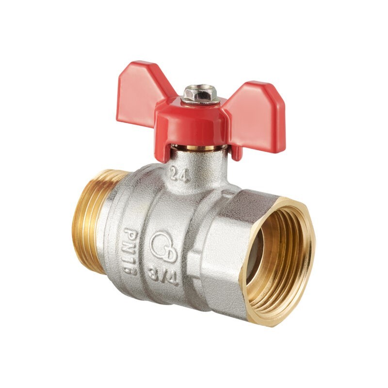 Zawór kulowy z motylkiem WZ - W/Z DIAMOND - KUREK - 1/2" - 3/4" - 1"