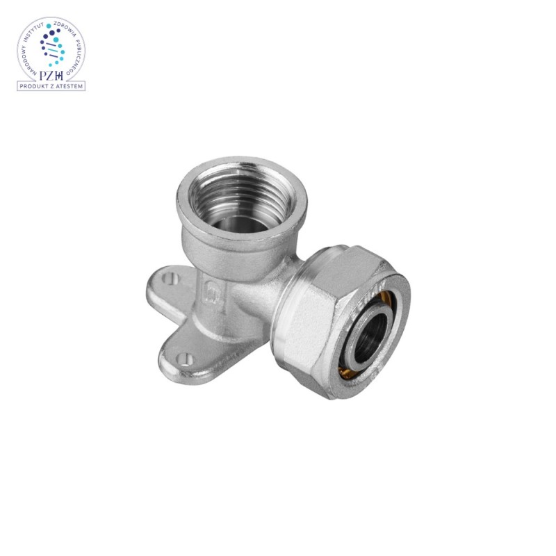 Kolano naścienne PEX z przyłączem gwintowanym GW skręcane