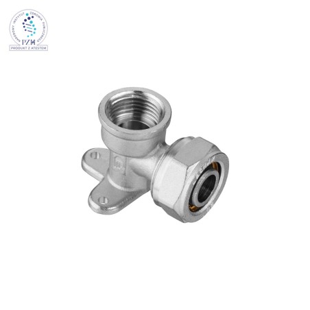 Kolano naścienne PEX z przyłączem gwintowanym GW skręcane