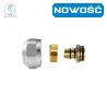 Zacisk PEX skręcany Adapter przyłączeniowy, stożkowy (eurokonus) 3/4"x16 - 3/4x16 sześciokątna nakrętka - 4 oringi